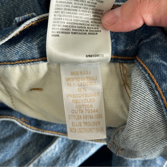 AGOLDE Ellis Trouser Jeans – Baffle, Wide Leg, Made in USA size 23 - Picture 10 of 15